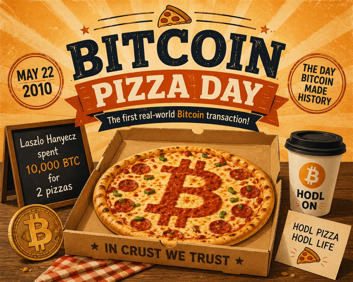 Bitcoin Pizza Day themed image